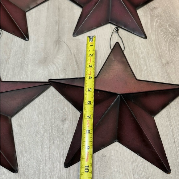 Metal Star Hanging Wall Decor with Pockets, Barn Style, Rustic 10”x11” - 4 qty - Picture 2 of 6